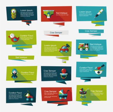 Bebek düz afiş arka plan ayarlamak, eps10