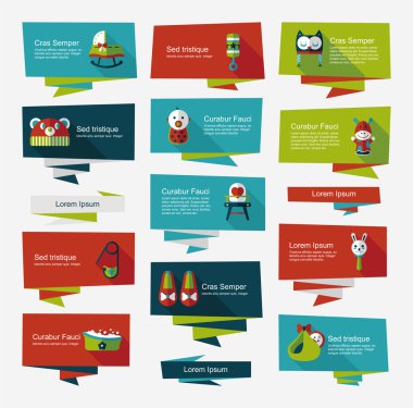 Bebek düz afiş arka plan ayarlamak, eps10