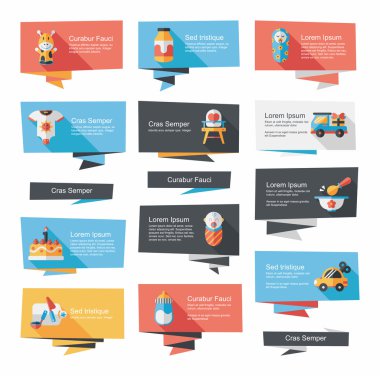 Bebek düz afiş arka plan ayarlamak, eps10