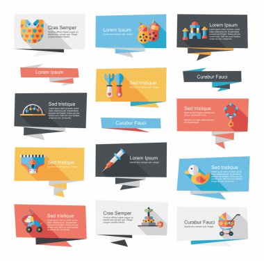 Bebek düz afiş arka plan ayarlamak, eps10