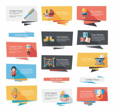 Bebek düz afiş arka plan ayarlamak, eps10