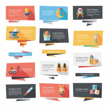 Bebek düz afiş arka plan ayarlamak, eps10