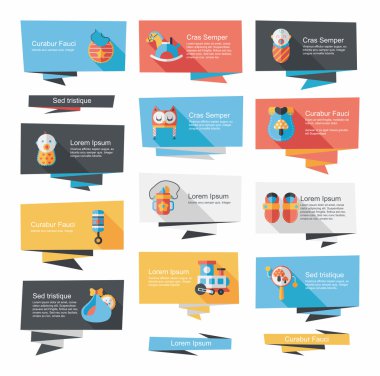 Bebek düz afiş arka plan ayarlamak, eps10