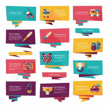 Bebek düz afiş arka plan ayarlamak, eps10