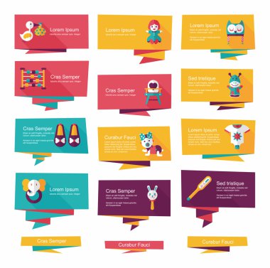 Bebek düz afiş arka plan ayarlamak, eps10