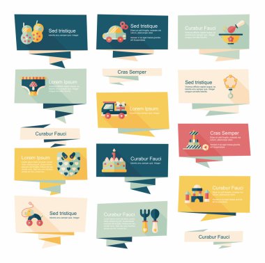 Bebek düz afiş arka plan ayarlamak, eps10