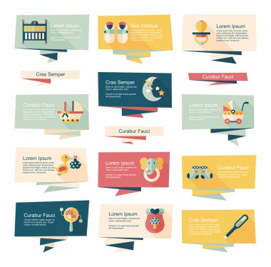 Bebek düz afiş arka plan ayarlamak, eps10