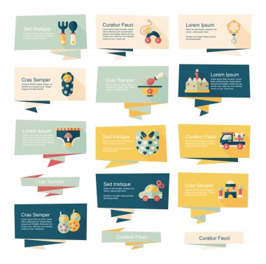 Bebek düz afiş arka plan ayarlamak, eps10