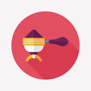 Uzungölgeli kahve makinesi düz simgesi, eps10