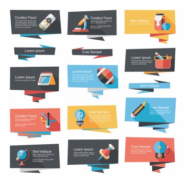 okul düz afiş arka plan ayarlamak, eps10