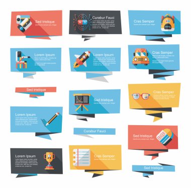 okul düz afiş arka plan ayarlamak, eps10