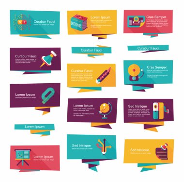 okul düz afiş arka plan ayarlamak, eps10