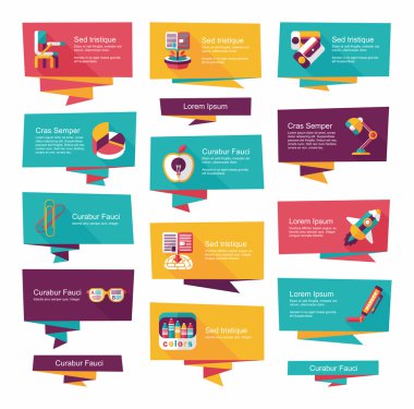 okul düz afiş arka plan ayarlamak, eps10