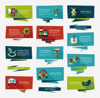 Bebek düz afiş arka plan ayarlamak, eps10