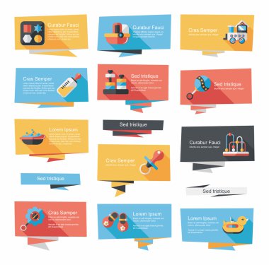 Bebek düz afiş arka plan ayarlamak, eps10