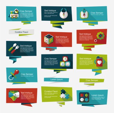 Bebek düz afiş arka plan ayarlamak, eps10