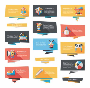 Bebek düz afiş arka plan ayarlamak, eps10