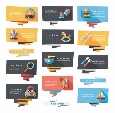 Bebek düz afiş arka plan ayarlamak, eps10