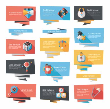 Bebek düz afiş arka plan ayarlamak, eps10