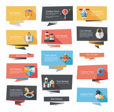 Bebek düz afiş arka plan ayarlamak, eps10