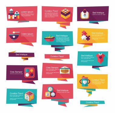 Bebek düz afiş arka plan ayarlamak, eps10