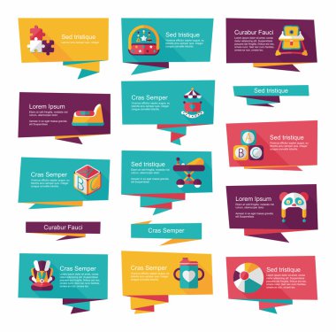 Bebek düz afiş arka plan ayarlamak, eps10