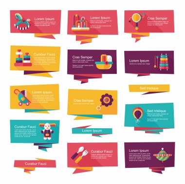 Bebek düz afiş arka plan ayarlamak, eps10