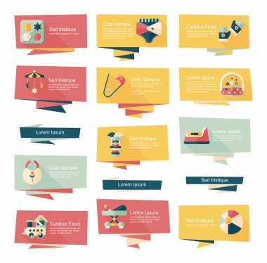 Bebek düz afiş arka plan ayarlamak, eps10