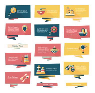 Bebek düz afiş arka plan ayarlamak, eps10