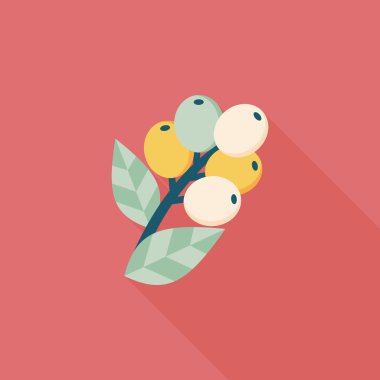 Uzun Gölge, eps10 ile kahve meyve düz simgesi