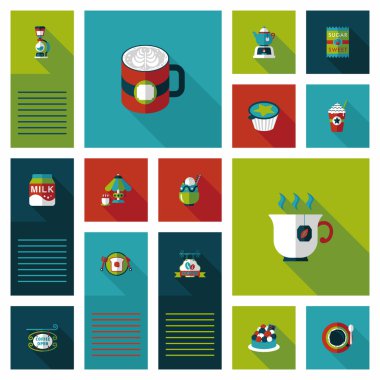 kahve düz UI arka plan ayarlamak, eps10