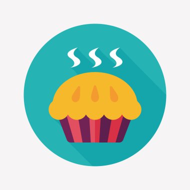 Uzun Gölge, eps10 ile pasta düz simgesi