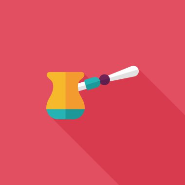 Uzungölgeli kahve makinesi düz simgesi, eps10