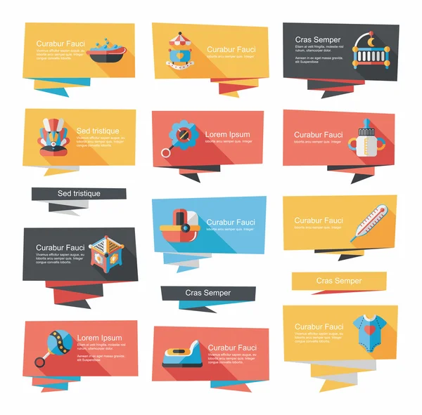 Bebek düz afiş arka plan ayarlamak, eps10