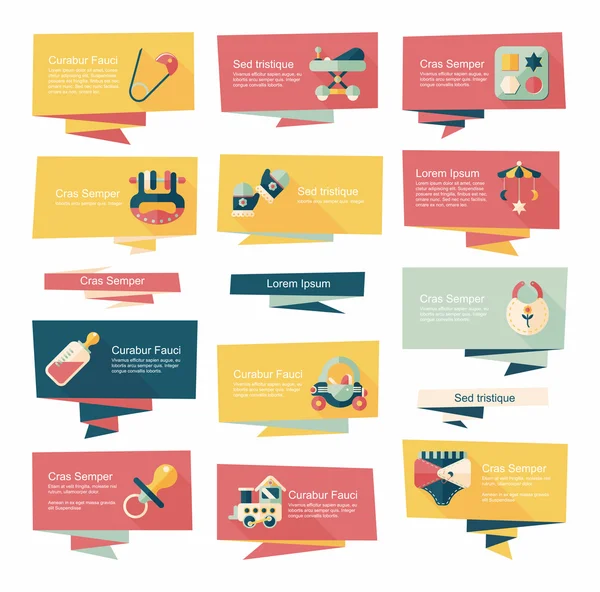 Bebek düz afiş arka plan ayarlamak, eps10