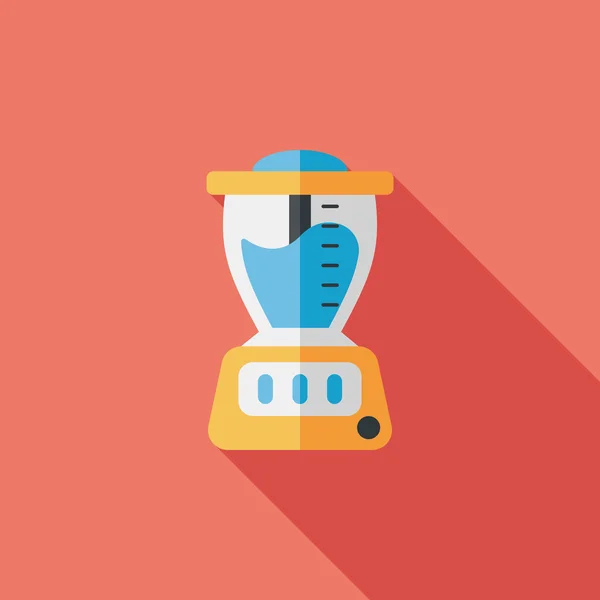 Juice machine flat icon with long shadow, eps10 — стоковый вектор