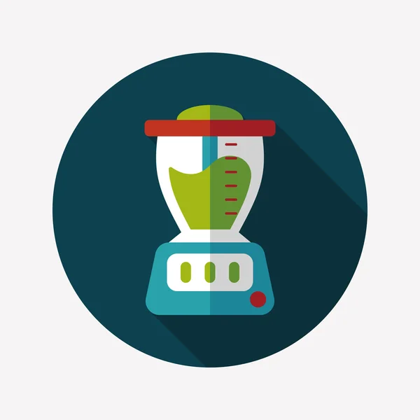 Juice machine flat icon with long shadow, eps10 — стоковый вектор