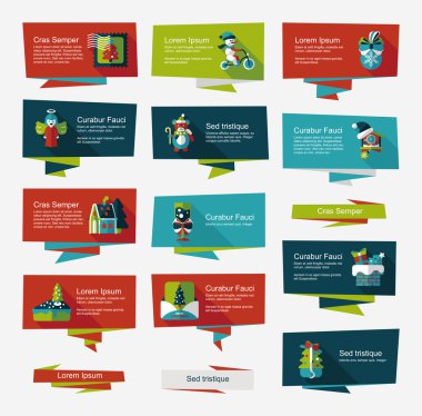 Noel düz afiş arka plan ayarlamak, eps10