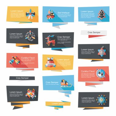 Noel düz afiş arka plan ayarlamak, eps10