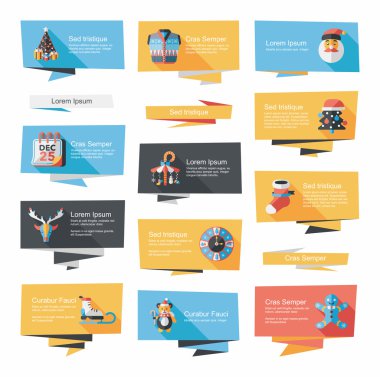 Noel düz afiş arka plan ayarlamak, eps10