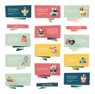 Noel düz afiş arka plan ayarlamak, eps10