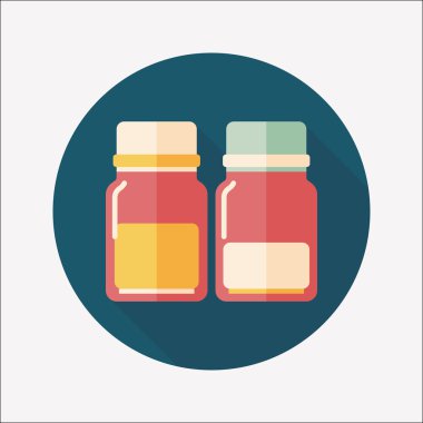 Uzun Gölge, eps10 ile cam şişeli içecekler düz simgesi