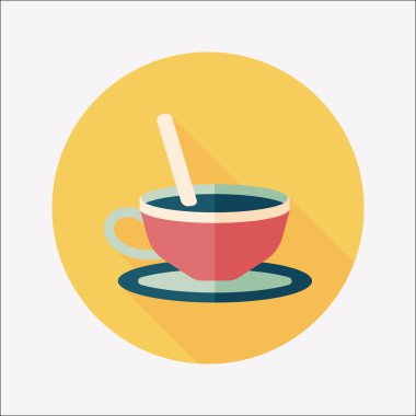 Uzun Gölge, eps10 ile kahve düz simgesi