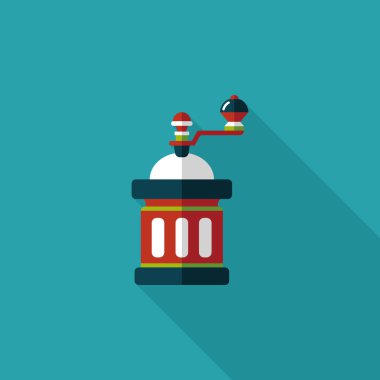 Uzungölgeli kahve makinesi düz simgesi, eps10