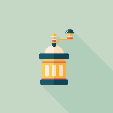 Uzungölgeli kahve makinesi düz simgesi, eps10