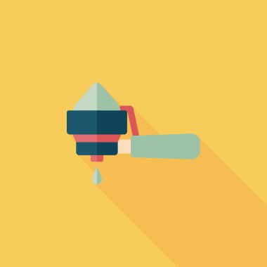 Uzungölgeli kahve makinesi düz simgesi, eps10