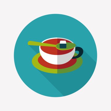 Uzun Gölge, eps10 ile kahve düz simgesi