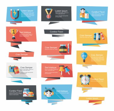 okul düz afiş arka plan ayarlamak, eps10