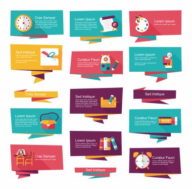 okul düz afiş arka plan ayarlamak, eps10