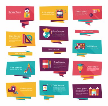 okul düz afiş arka plan ayarlamak, eps10